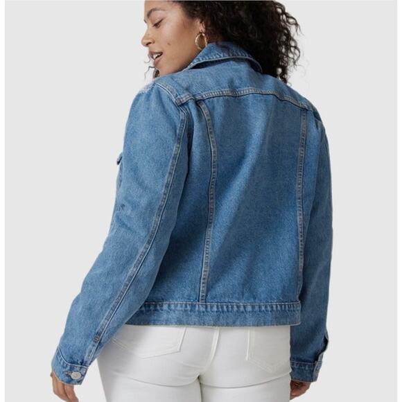 Hudson Jeans Classic Trucker Soft Stretch Denim Jean Jacket Women’s Size S/M - Picture 3 of 10